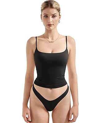 SUUKSESS Women Sexy Square Neck Tank Top Summer Y2K Going Out Basic Cami Shirt