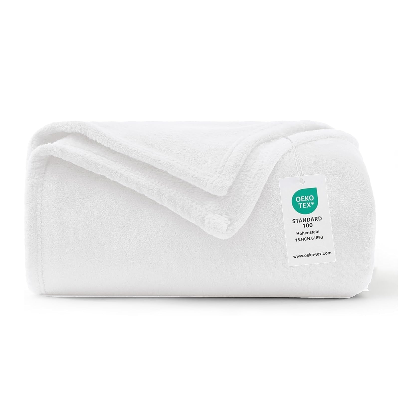 WAVVE Kuscheldecke Flauschig Decke Weiß - Wolldecke Fleecedecke Sofadecke 150x200cm Weiss, Warm Wohndecke Couchdecke, Weich Sofaüberwurf XL