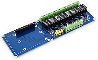 Waveshare Raspberry Pi Expansion Board 8-channel Relays Loads up to 5A 250V AC or 5A 30V DC for Pi A+/B+/2B/3B/3B+/4B SPDT-NO,NC Contact Form 6mA per channel Supports Jetson Nano