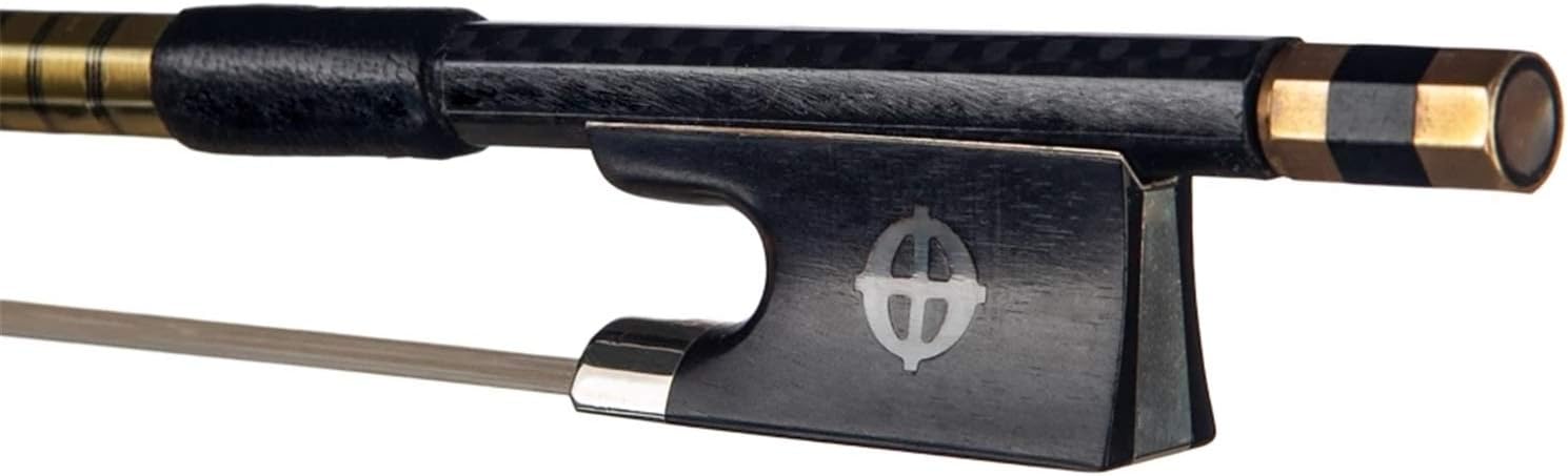 バイオリン弓 厳選された材質 4⁄4炭素繊維スティック ブラックカーボン