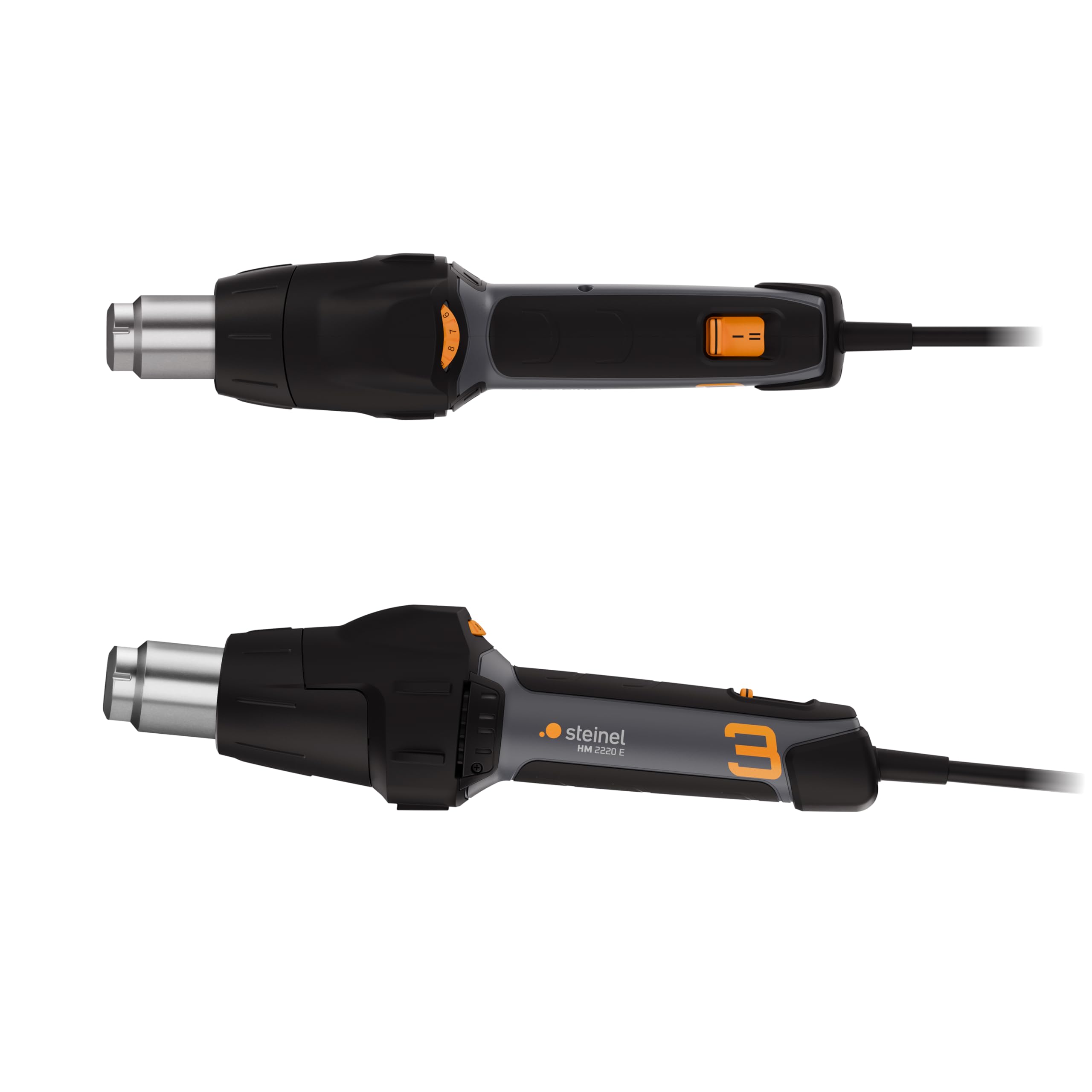 Steinel Heißluftpistole HM 2220 E, 2200 W Stab-Heißluftgebläse, Temperatur 80°-630°C, Heißluftfön mit Keramikheizung, 3m Kabel