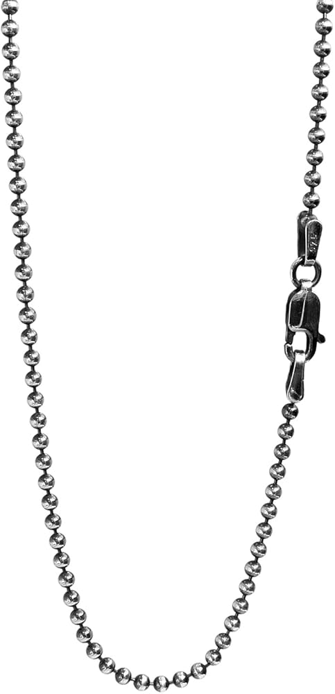 Amazon | [新宿銀の蔵] いぶし ボールチェーン 長さ45～60cm 幅2.0mm