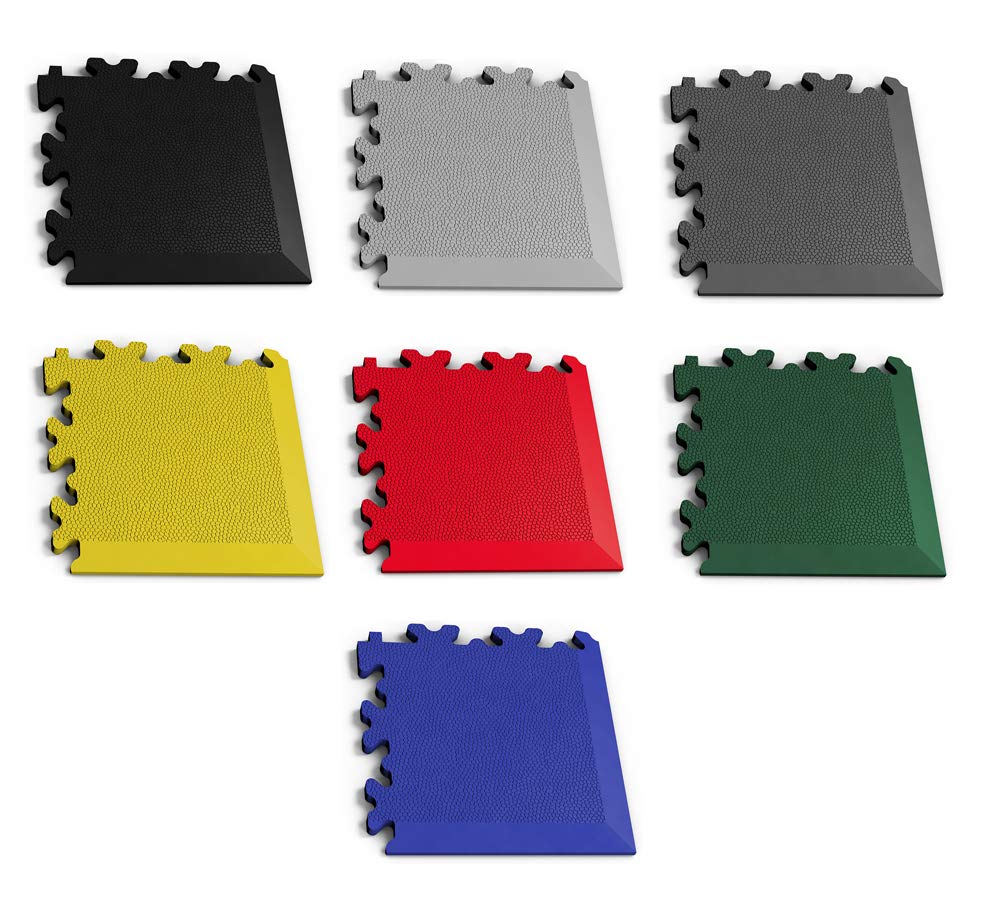 Fortelock Baldosas de esquina de vinilo PVC 2026 cuero (amarillo)