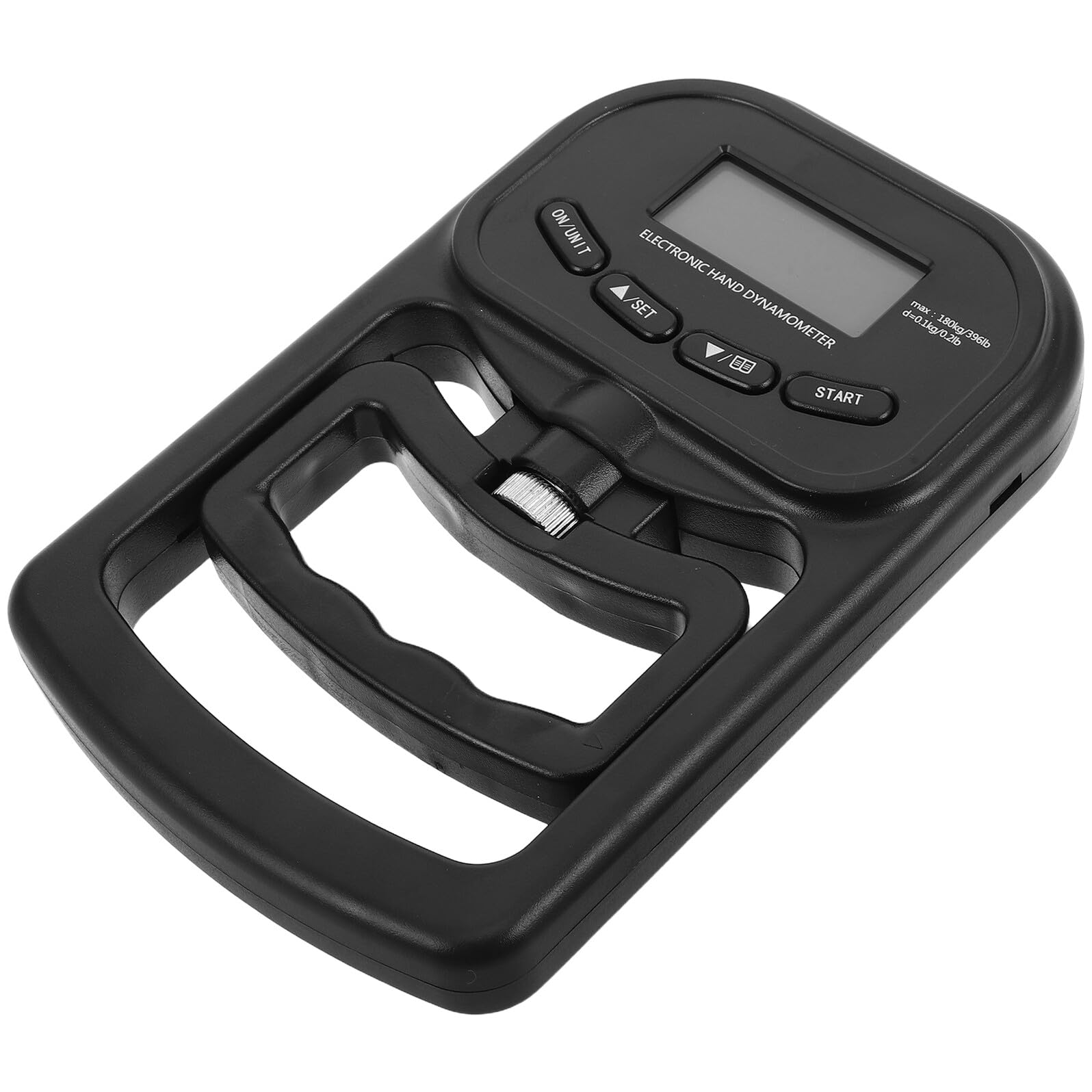 Cabilock Dinamómetro Digital de Mano Recargable 180 Kg con Pantalla LCD, Comprobador de Fuerza de Agarre para Entrenamiento Deportivo y Rehabilitación, Equipo Portátil para Gimnasio