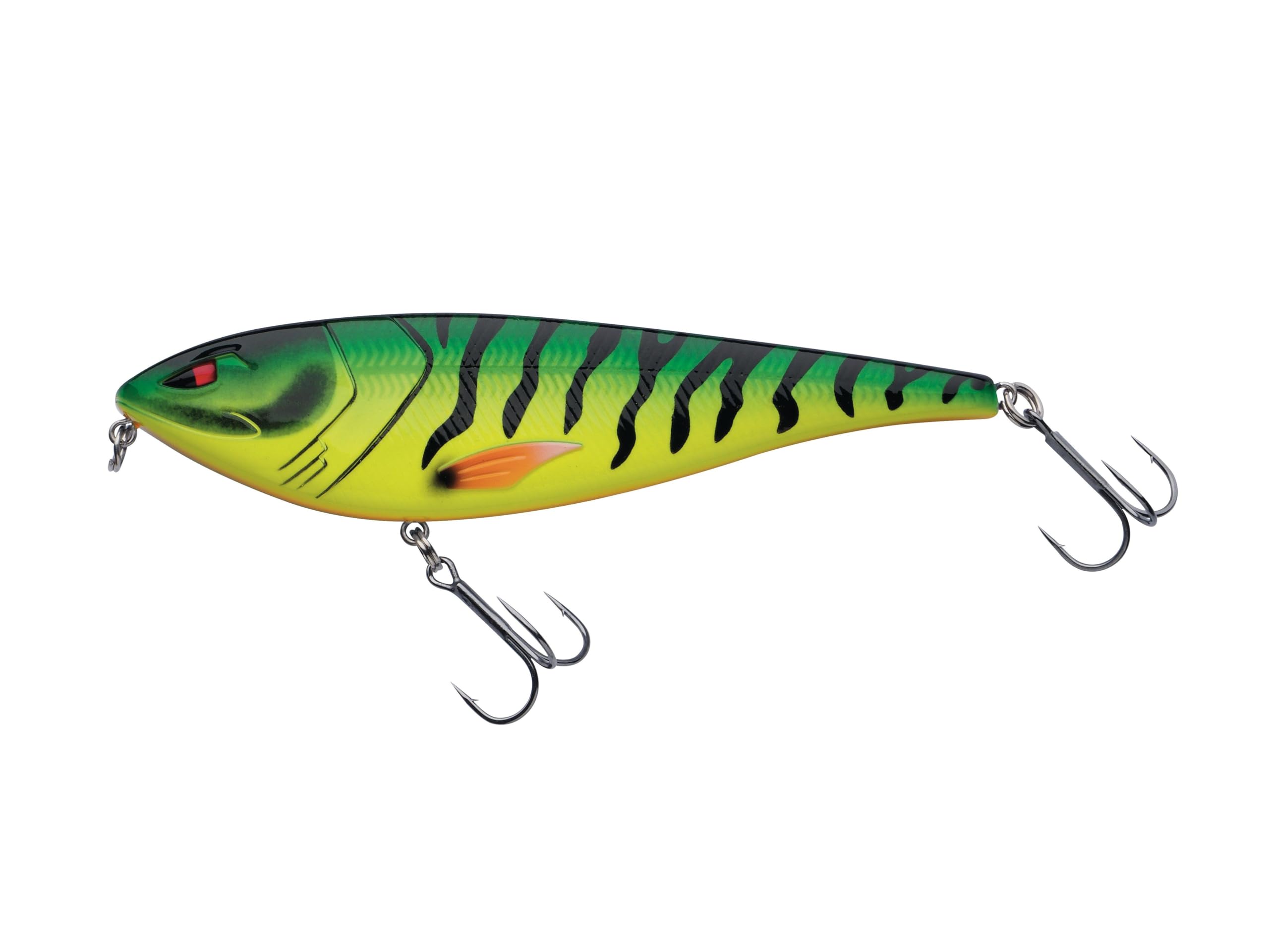 Berkley Zilla Glider Fishing Lure; Predator Glide Bait for Anglers, Pike, Musky & Zander; Slow Sinking Swimbait with Side-to-Side Action; Long Casting & Loud Rattle; Fusion19 Hooks, 13cm, Firetiger