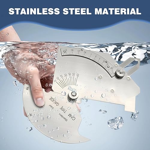 Miniatura 3 de WeldingStop Medidor de leva de puente Soldadura Medidor de garganta de filete de soldadura MG-8 para inspección de juntas de soldadura de superficie