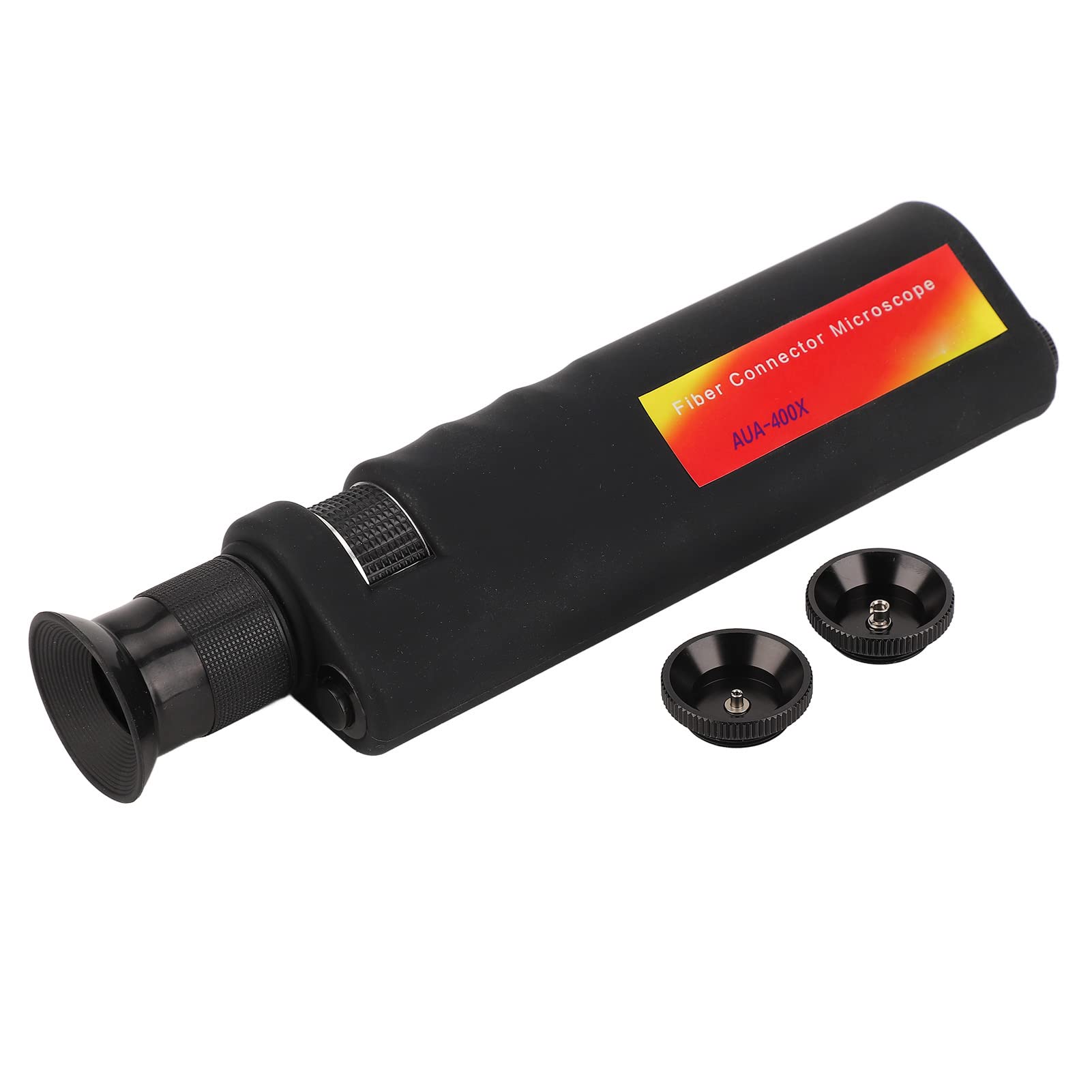 Microscopio de Fibra Óptica Portátil 400x Aumento - Compatible con SC FC ST LC SC - Interfaces 2,5mm y 1,25mm - Carcasa Antideslizante Goma - Estructura Aluminio ABS Resistente