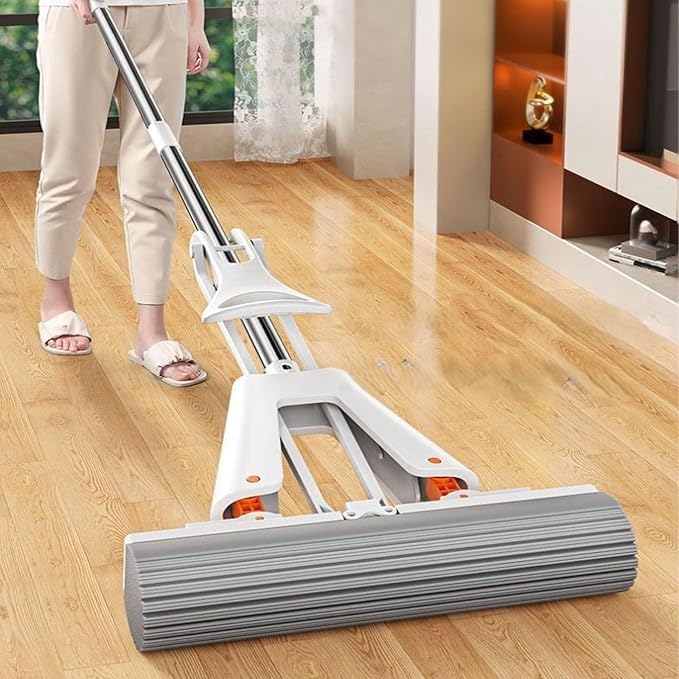 KRLZ Sponge Mop,Self Wringing Sponge Mops for Floor Cleaning Squeeze,Household Cleaning Tools to Clean Walls and Ceilings,PVA Mop with Absorbent Sponge Heads for Tile Marble Laminate (B0DFYTHBWH) Amazon Price History, Amazon Price Tracker