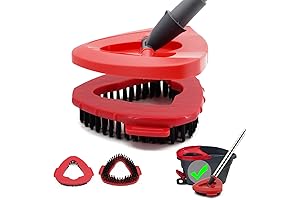 Meafbird Multi-Surface Scrub Brush with Mop Base