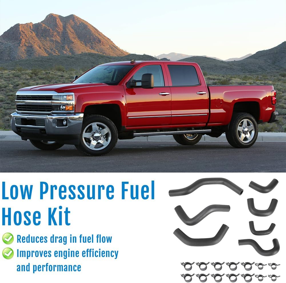 Low Pressure Fuel Line Kit For 2011-2016 6.6L Deluxe LML Duramax 2500/3500HD Replace For 12636276 12636277 12636274 12645582 12624346 12636275 12636270