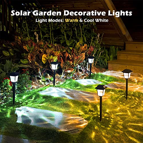 LeiDrail Solar Pathway Lights 8 Pack Solar Garden Lights with 2 Modes Waterproof Outdoor Path Light Warm White/Cool White LED Landscape Lighting for Yard Lawn Sidewalk Driveway Garden - Image 4