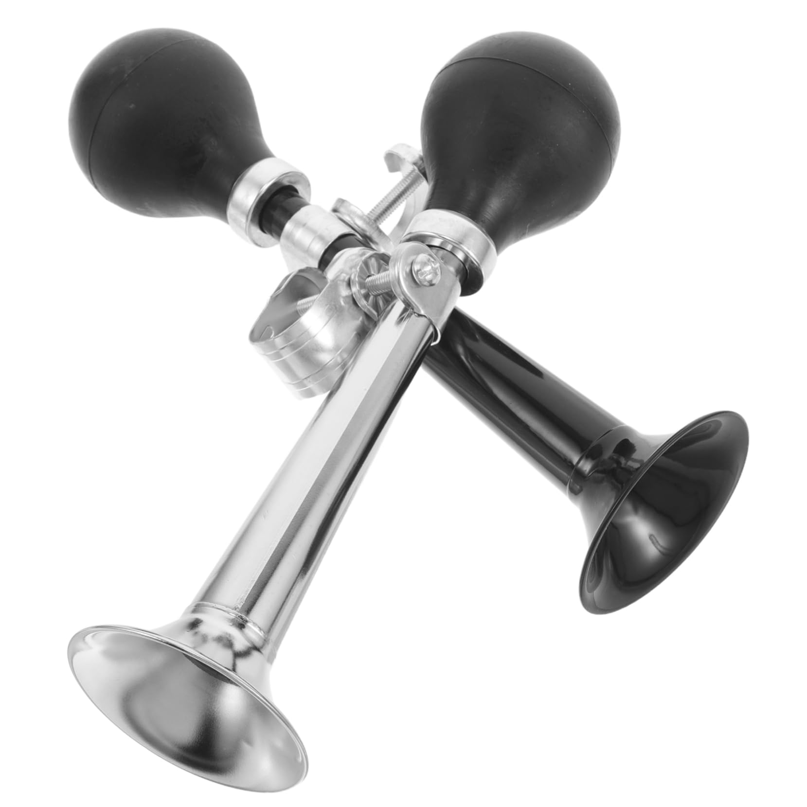 WHAMVOX 2pcs Retro Metal Plating Bike Horn Loud Horn for Mountain Biking Stylish Bicycle Accessories for Outdoor Cycling Safety and Easy Installation