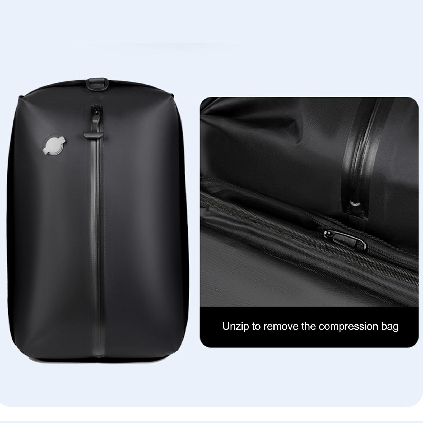 Mochila Enrollante de 30L para Viajes, Negocios, Senderismo, Mochila para Laptop con Ruedas Impermeables, Bolsa de Negocios de Equipaje, Maleta Durante la Noche