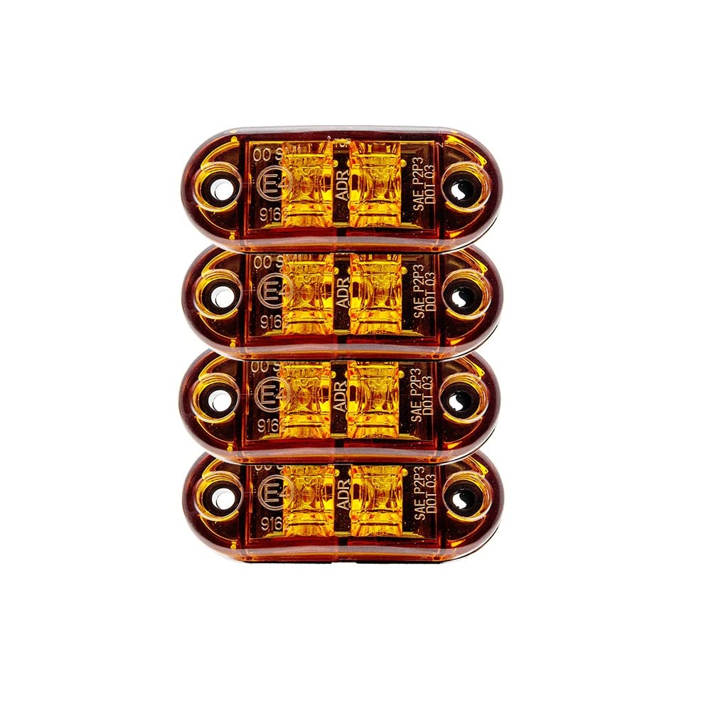 MASO, luci laterali a LED, indicatori di posizione laterali, 12 V, 24 V, universali, per rimorchi, furgoni, roulotte, camion, autocarri, autobus e auto