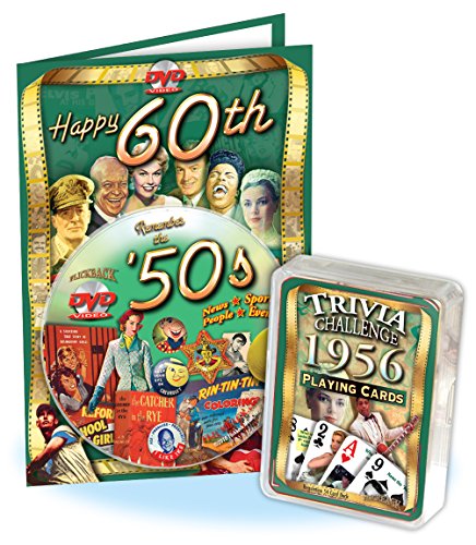 Flickback Media, Inc. Birthday Combo: 1956 Trivia Playing Cards & 1950's Decade DVD