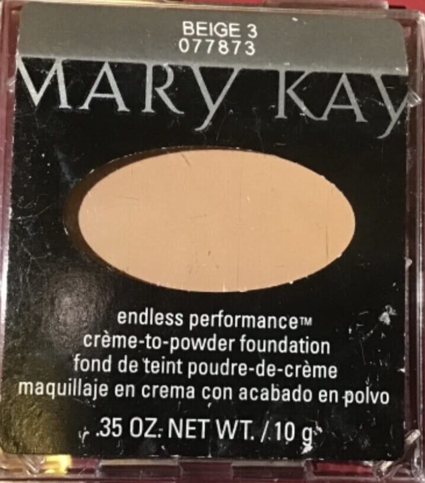 Fresh New in Package Mary Kay Creme to Powder Foundation Beige 3 0.35 Oz (10g.)