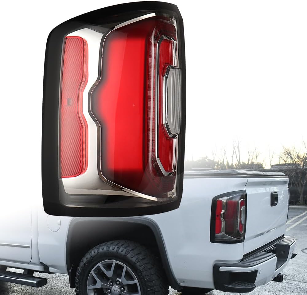Astra Depot Left Taillight Assembly Clear Red Lens Replacement for 2016-2018 GMC Sierra Denali 1500 Brake Turn Signal Reverse Tail Lamp Driver Side