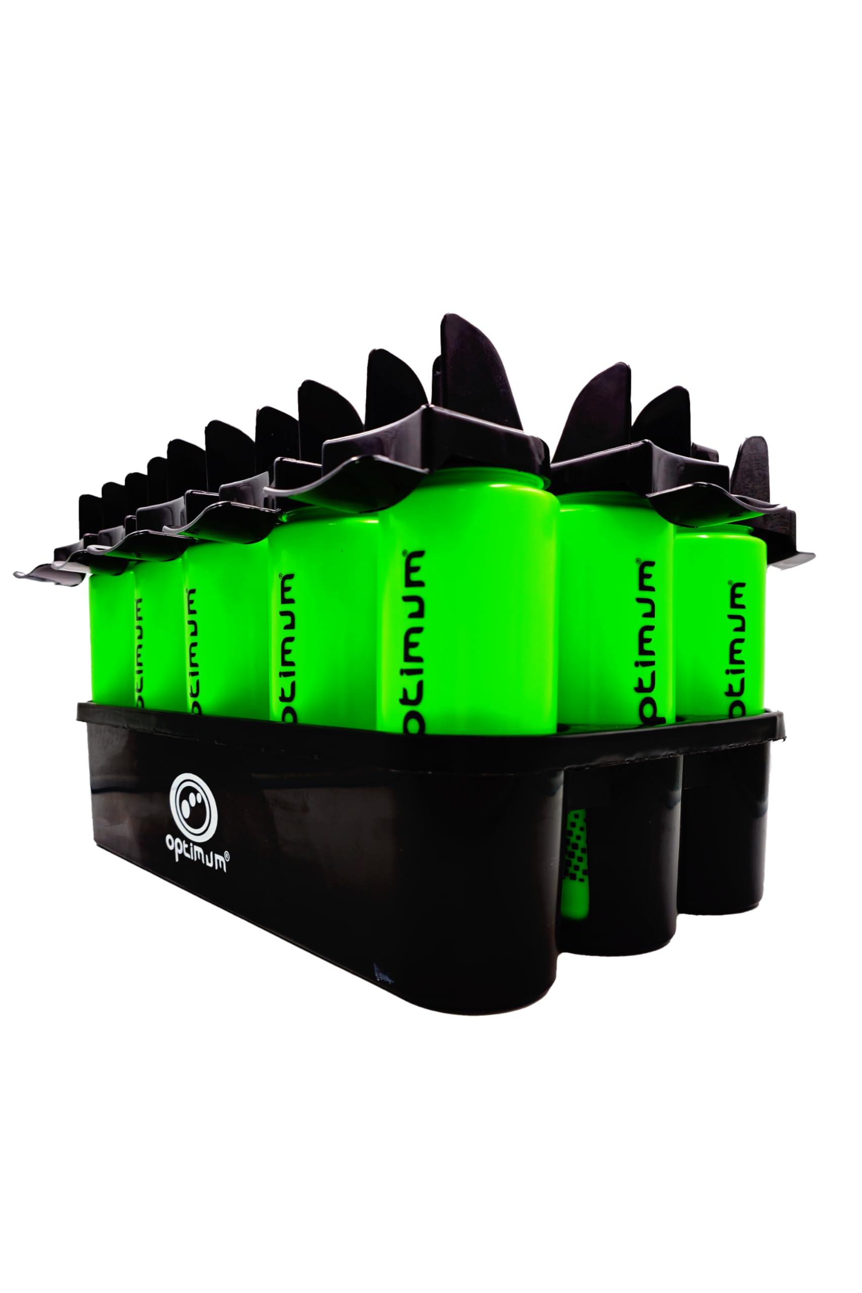 Optimum WATER BOTTLE CARRIER & 12 GREEN BOTTLES SET