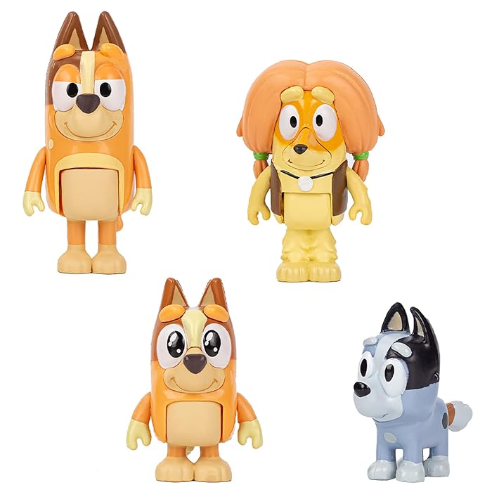Buy Wolf Toys Action Figures (4 Pack) Heeler Dogs Family and Friends