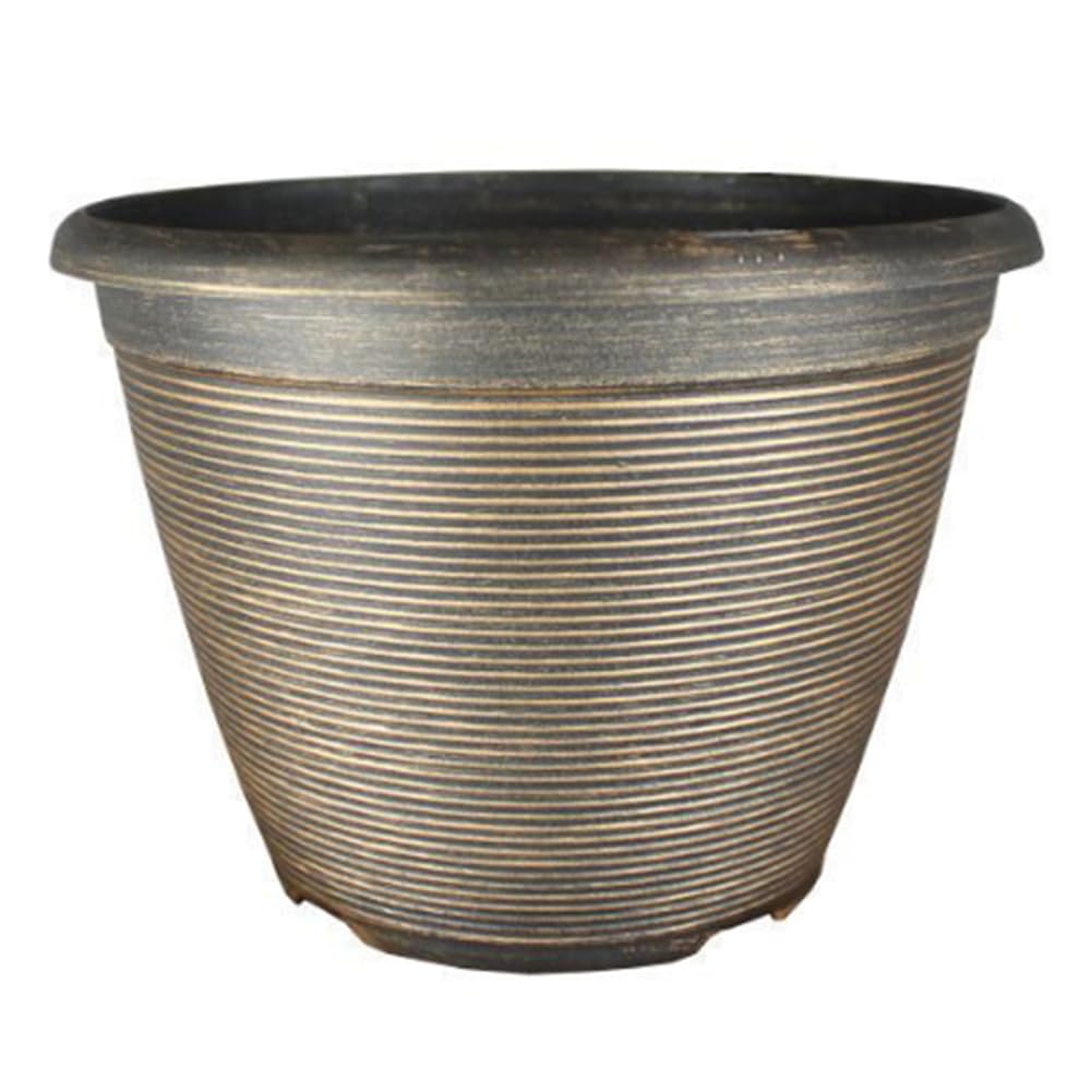 YouGarden - Helix Black Bronze Planter Container For Growing Garden Flowers