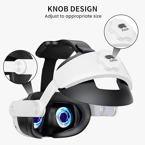 Miniatura 4 de 3in1 Head Strap for OculusMeta Quest 3, Upgrade Elite Head Strap Replacement with Silicone Face Pad Cover, VR Shell Case for Reduce Pressure,