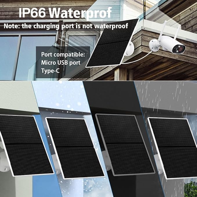 Cargador Solar 10W para Cámaras de Seguridad Exterior miniatura 7