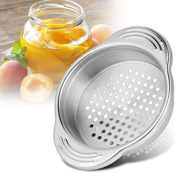 Sitko do Puszek, Stal Nierdzewna 1 szt. Wielofunkcyjne Sitko Kuchenne Tuńczyk Sitka do żywności Durszlaki na Gadżety Kuchenne Puszki Owoce Warzywa 11,5 × 9,2 × 2,5 Cm
