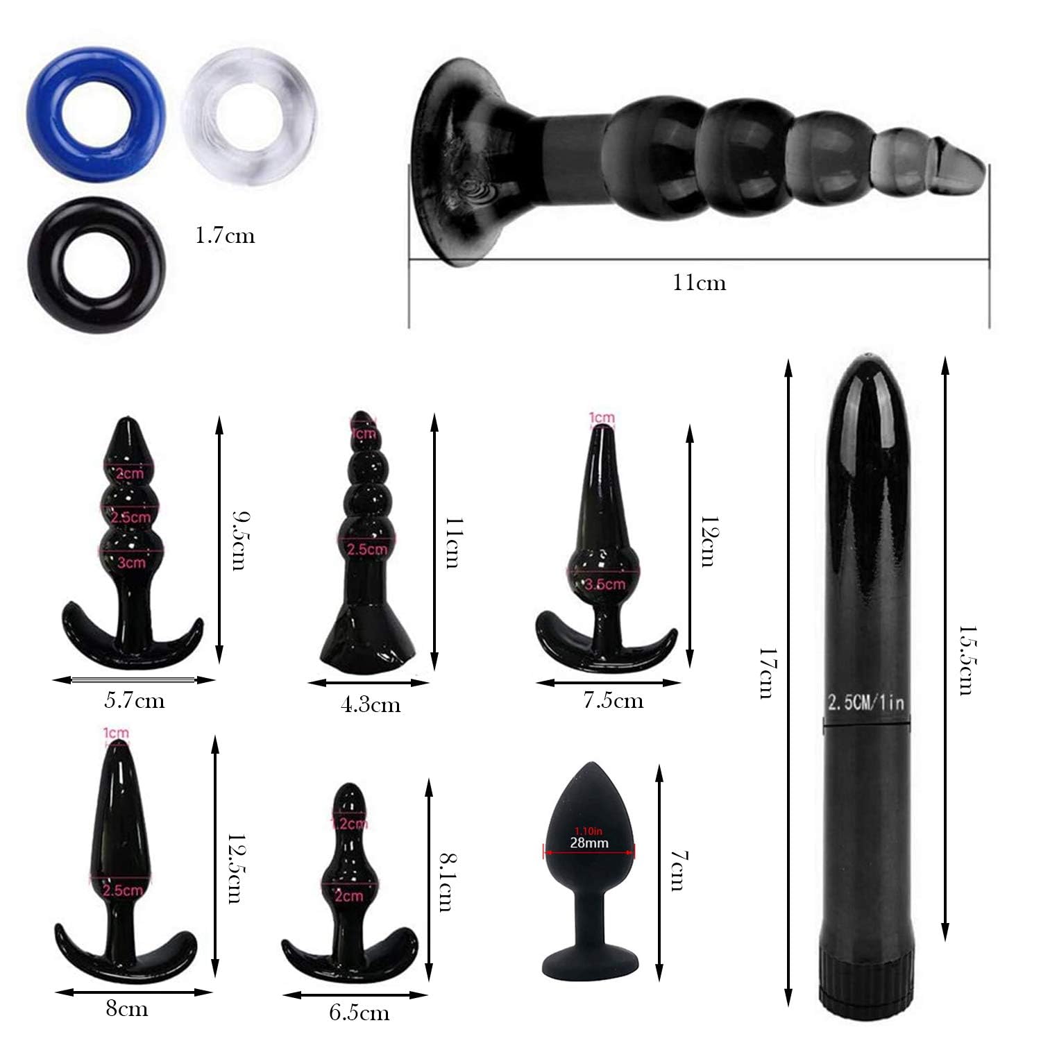 Ensemble de 28 pièces, comprenant bandeau, masque, clips et accessoires de douche.