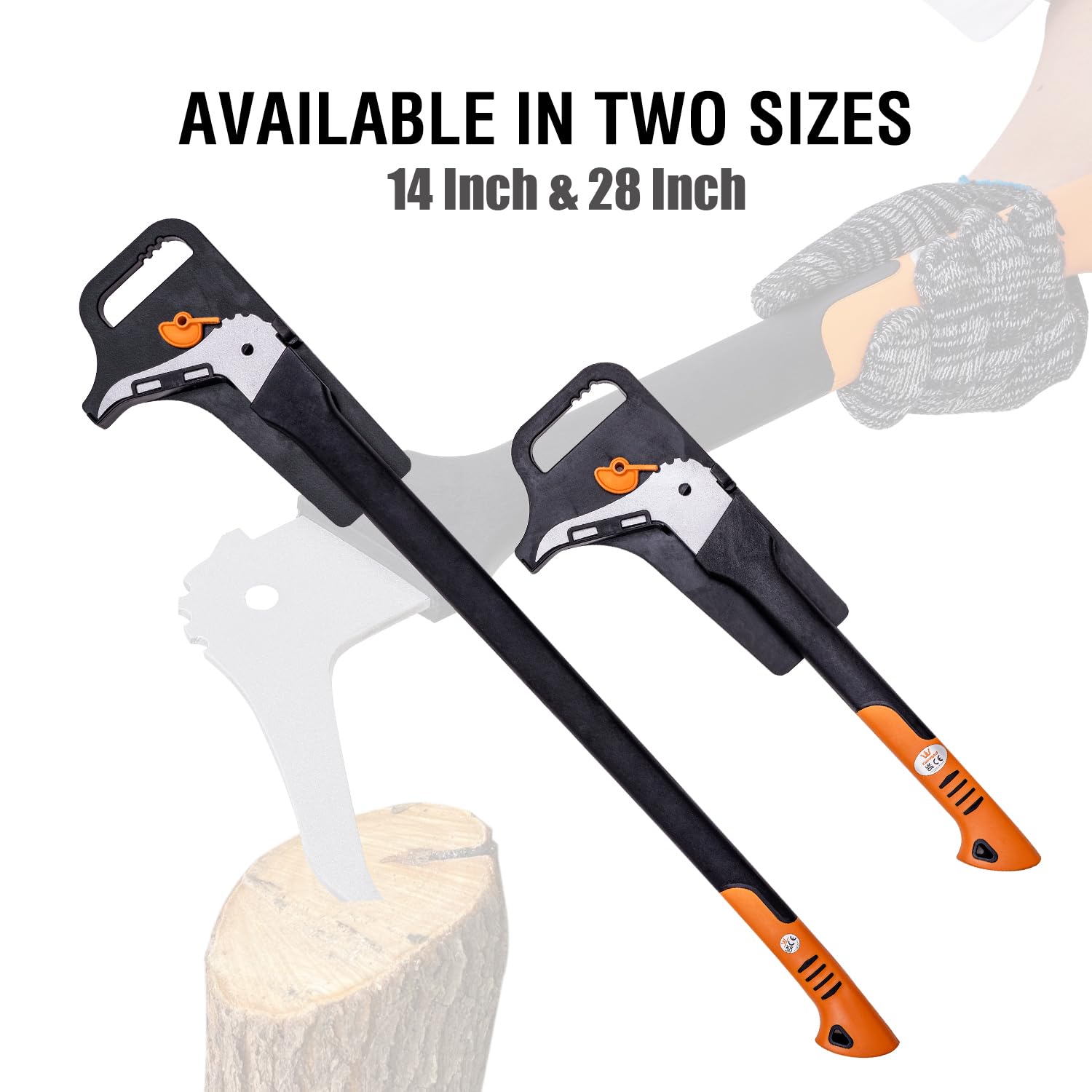 TOPWAY ZAPA de Mango Largo 720 mm de Acero al Carbono, Mango de TPR Ergonómico, Incluye Funda Protectora, Herramienta Forestal para Mover y Recoger Troncos y Madera 331235