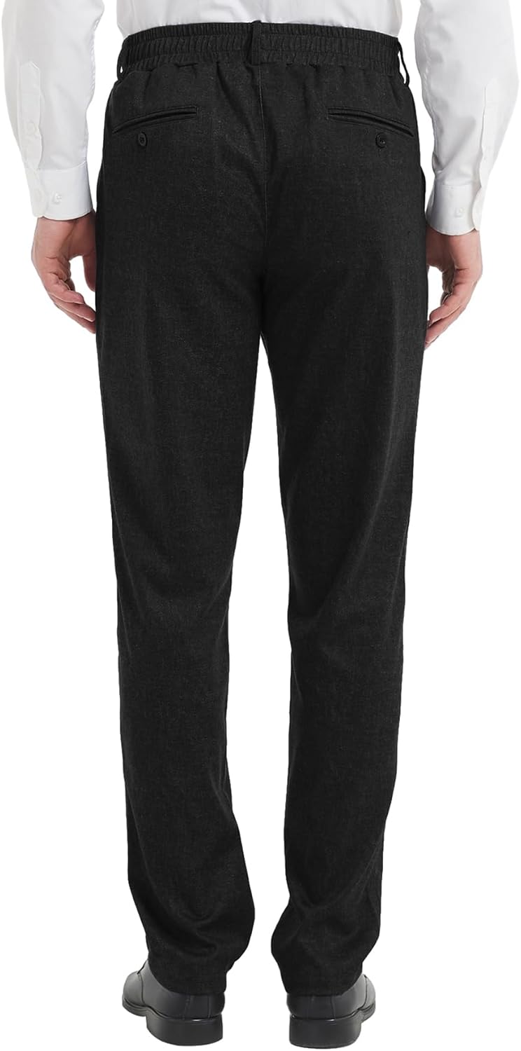 LETAOTAO Mens Elastic Waist Jeans Pants for Seniors Adaptive Mens Pants for Elderly with Zipper Fly - Image 2