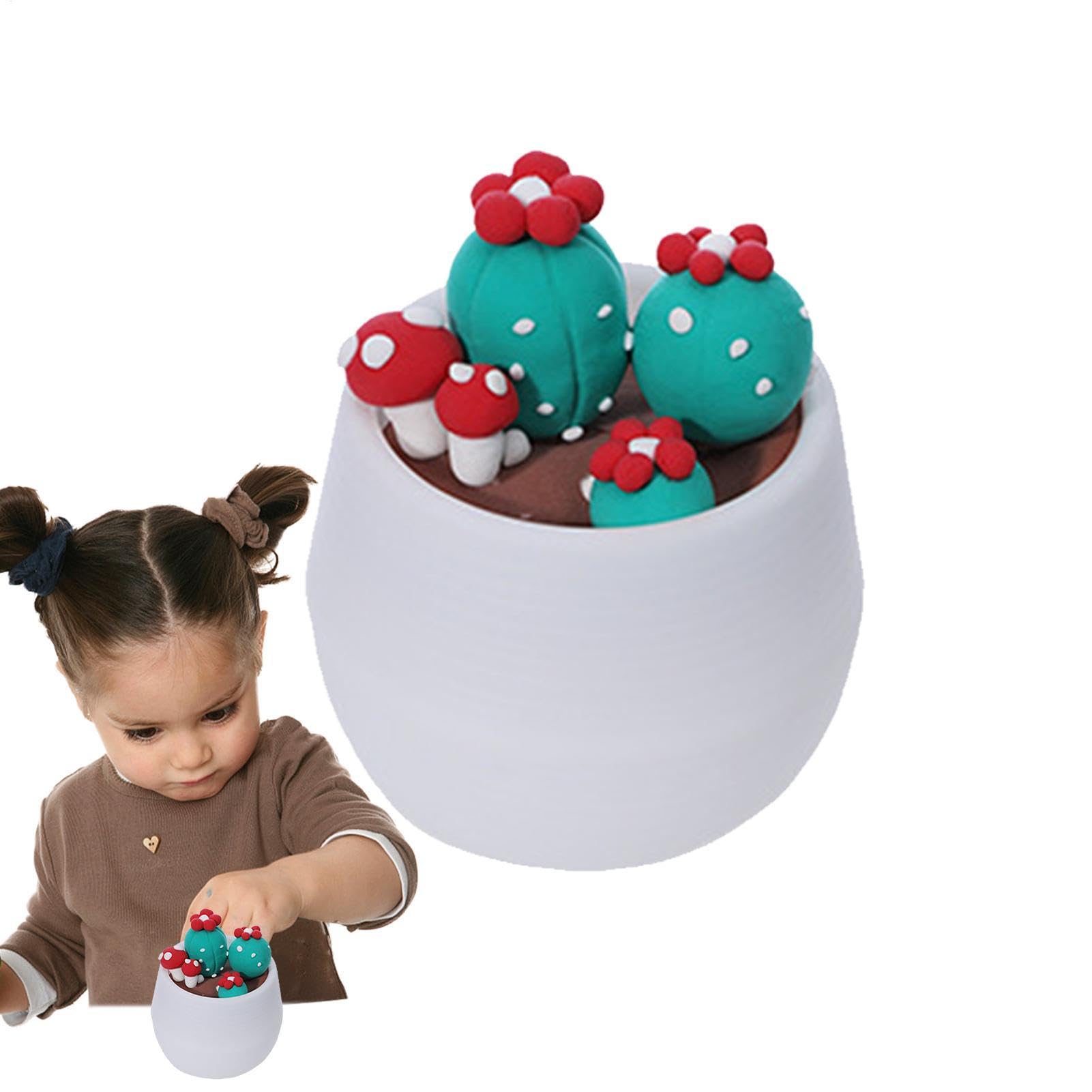 Kit di argilla per bambini, kit di argilla da modellare Simpatiche piante