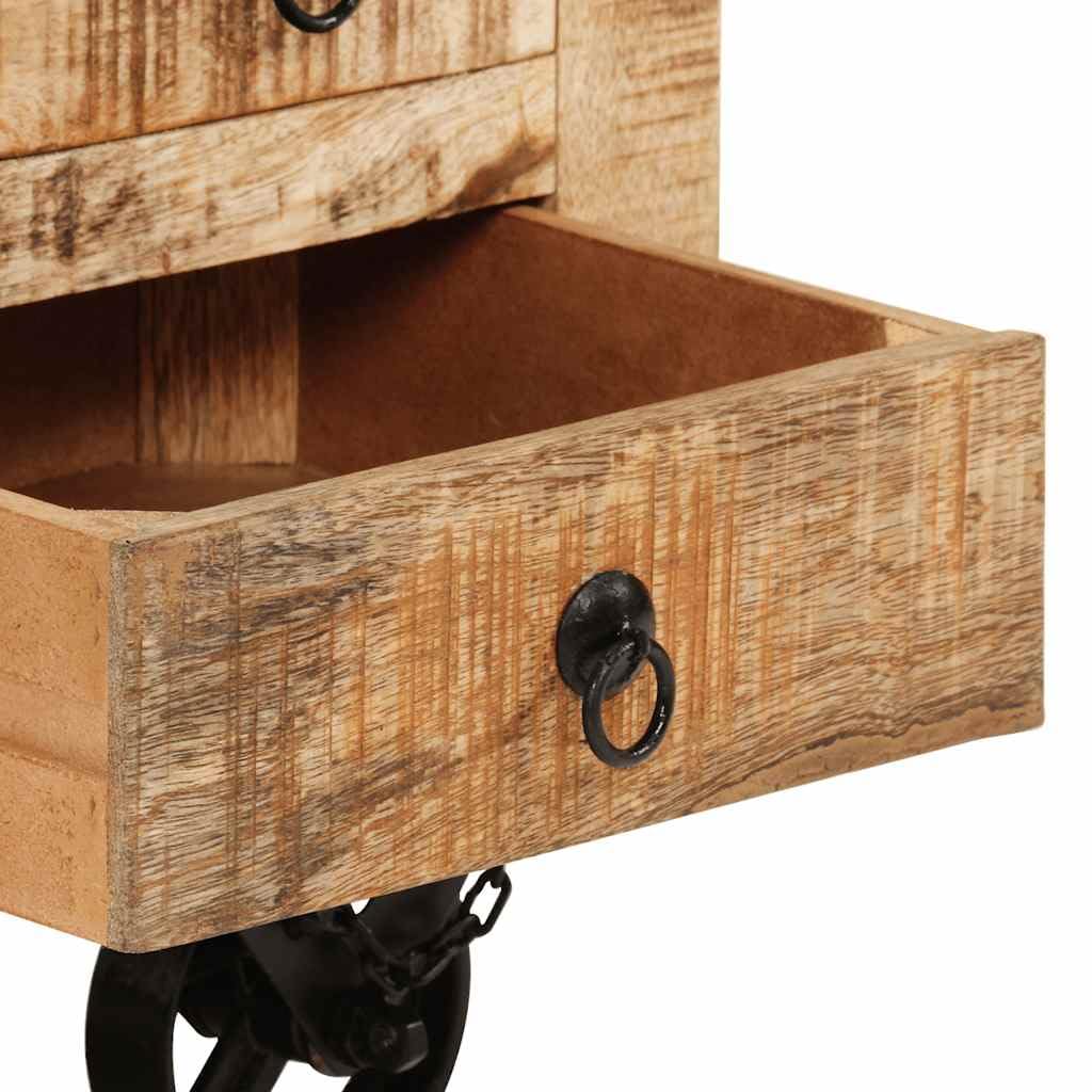 vidaXL Mango Rugoso Mesilla de Centro 70x70x40 cm Mueble Auxiliar Mesita Café