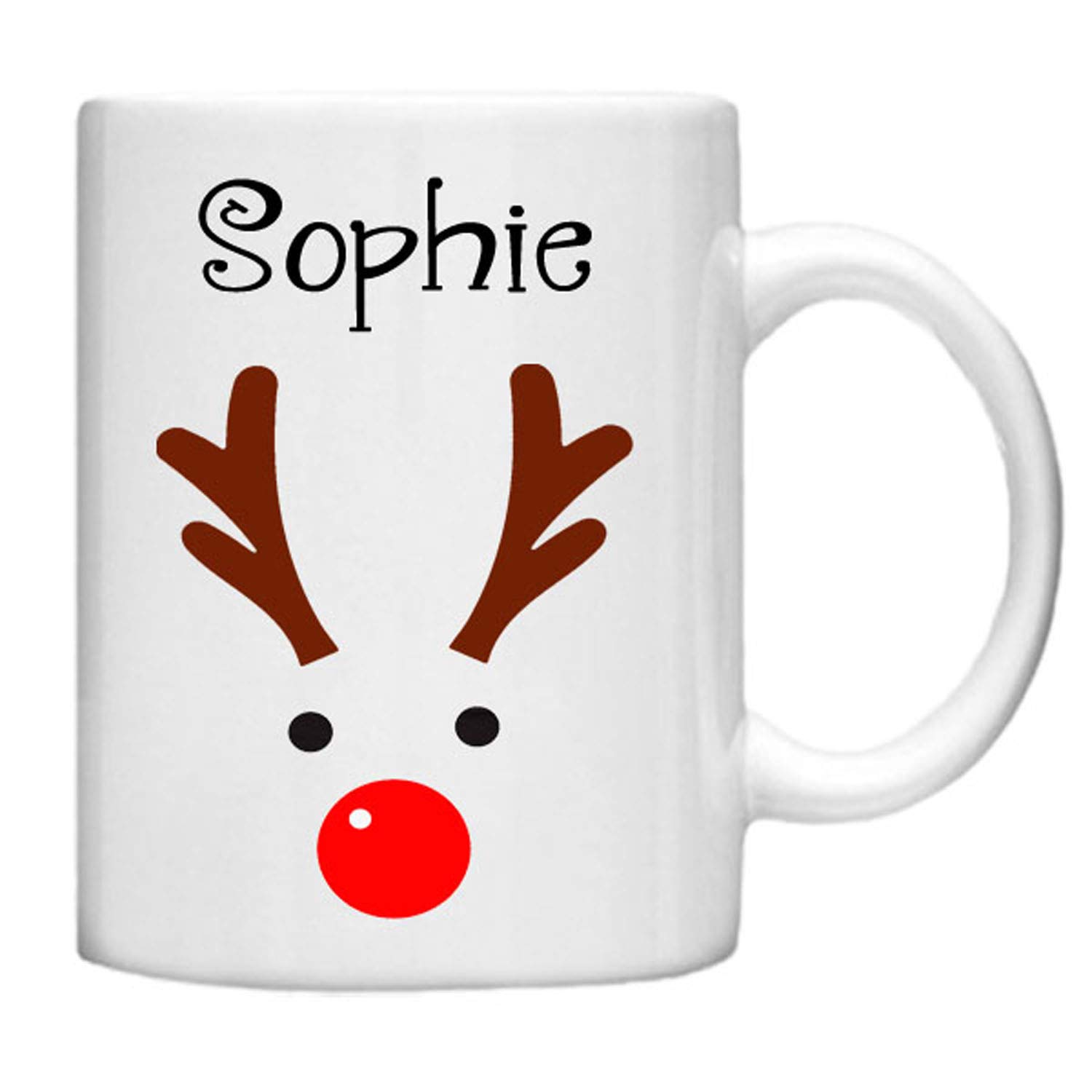 Christmas Reindeer Mug - Personalised with your Name!