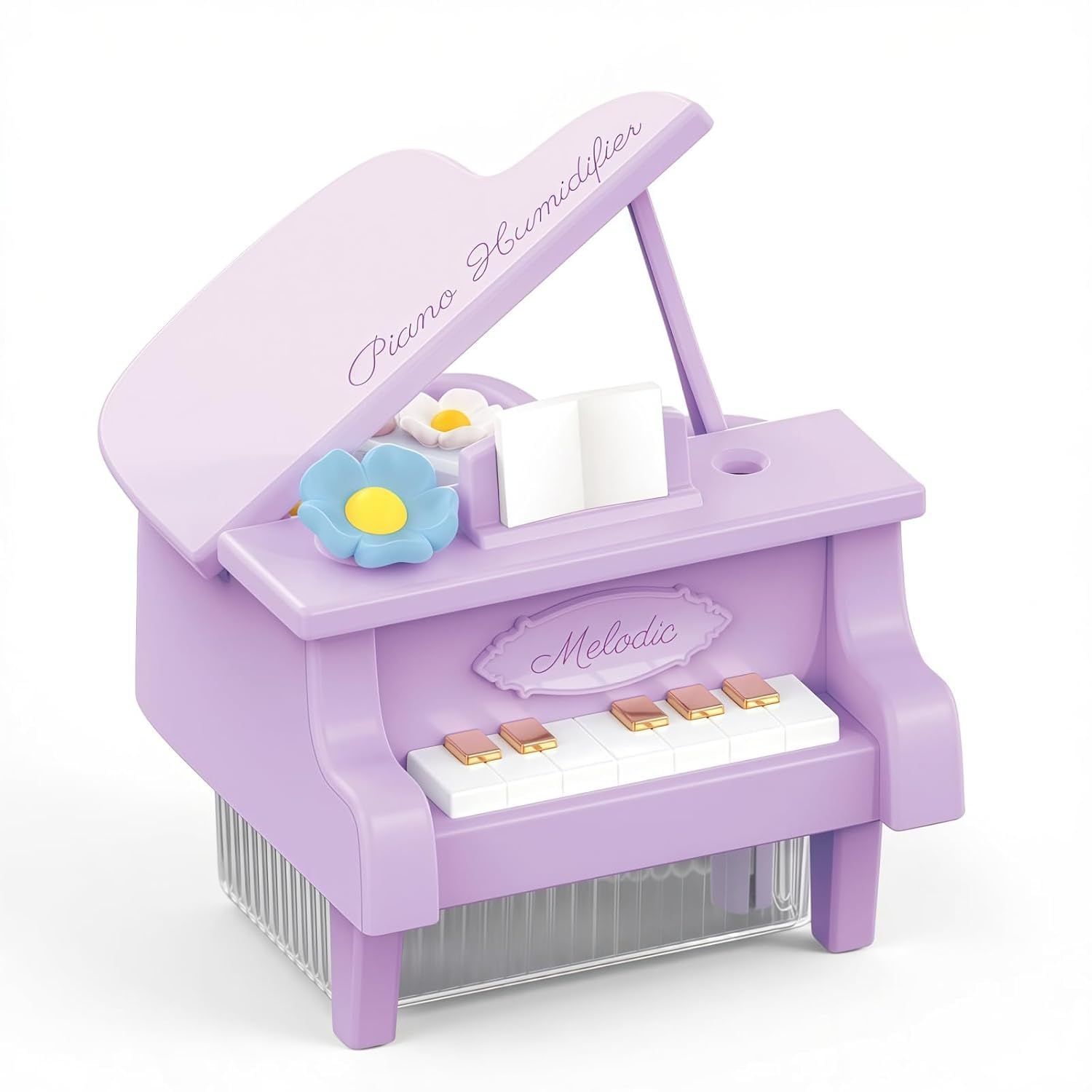 Portable Mini Humidifier 350ml with 2 Mist Modes & 7-Color Night Light | USB Rechargeable Piano Design Cool Mist Humidifier | Quiet Air Moisturizer for Baby Room, Bedroom, Office & Car (Purple)-image-8