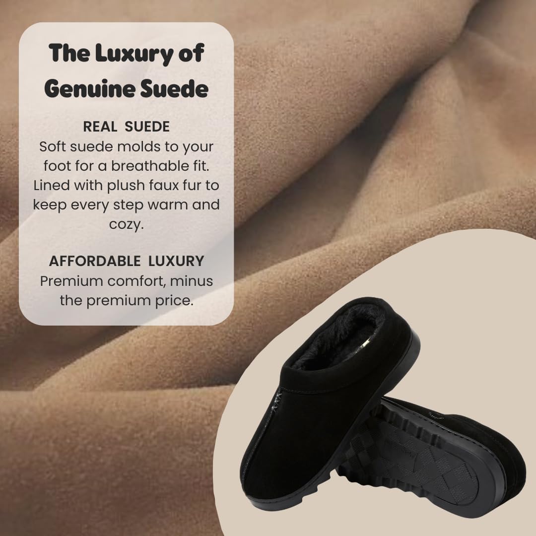 Dearfoams womens Suede Indoor Outdoor Doreen Clog - Image 3