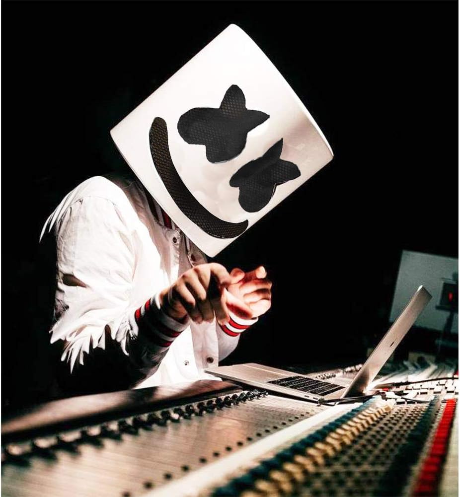 DIY House Music Festival Helmets DJ Marshmello Helmet Mask Party Costume Cosplay Helmet for Kids Adults Child DJ Marshmello Head Mask Bar Music Props Novelty Costume Party Mask