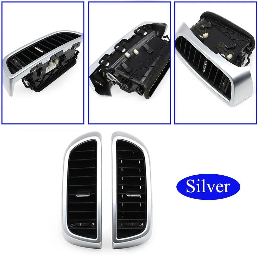 Compatible with Porsche Cayenne 7P5, Front Center Left/Right Air Conditioning Complete Assembly Central Middle AC Vent Outlet Assembly 2010 2011 2012 2013 2014 2015 (Central-Right)