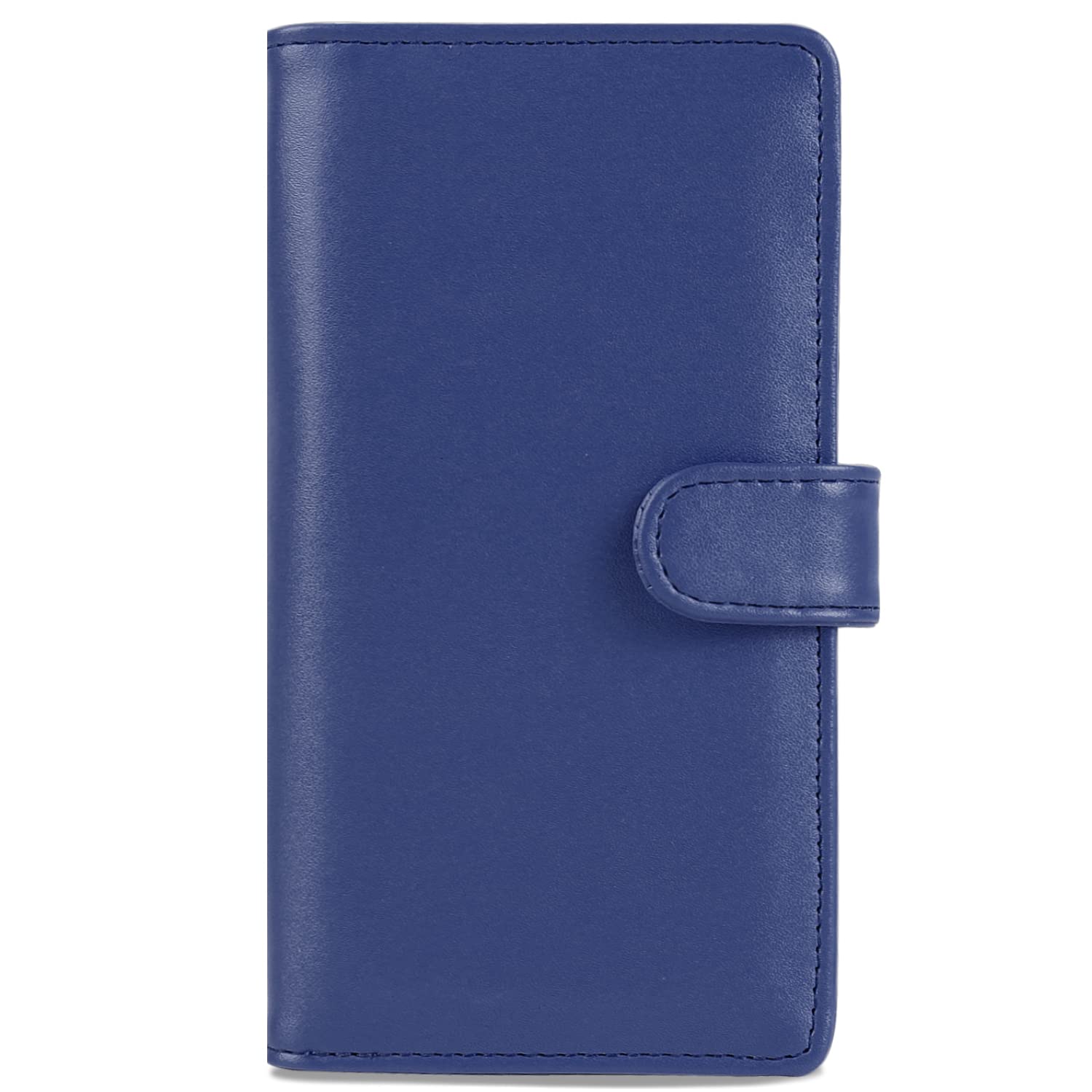 LOLOMLO Slim Checkbook Cover with Snap Closure for duplicate checks and register, RFID Blocking Checkbook Case with 4 Credit Card Slots & Free Divider