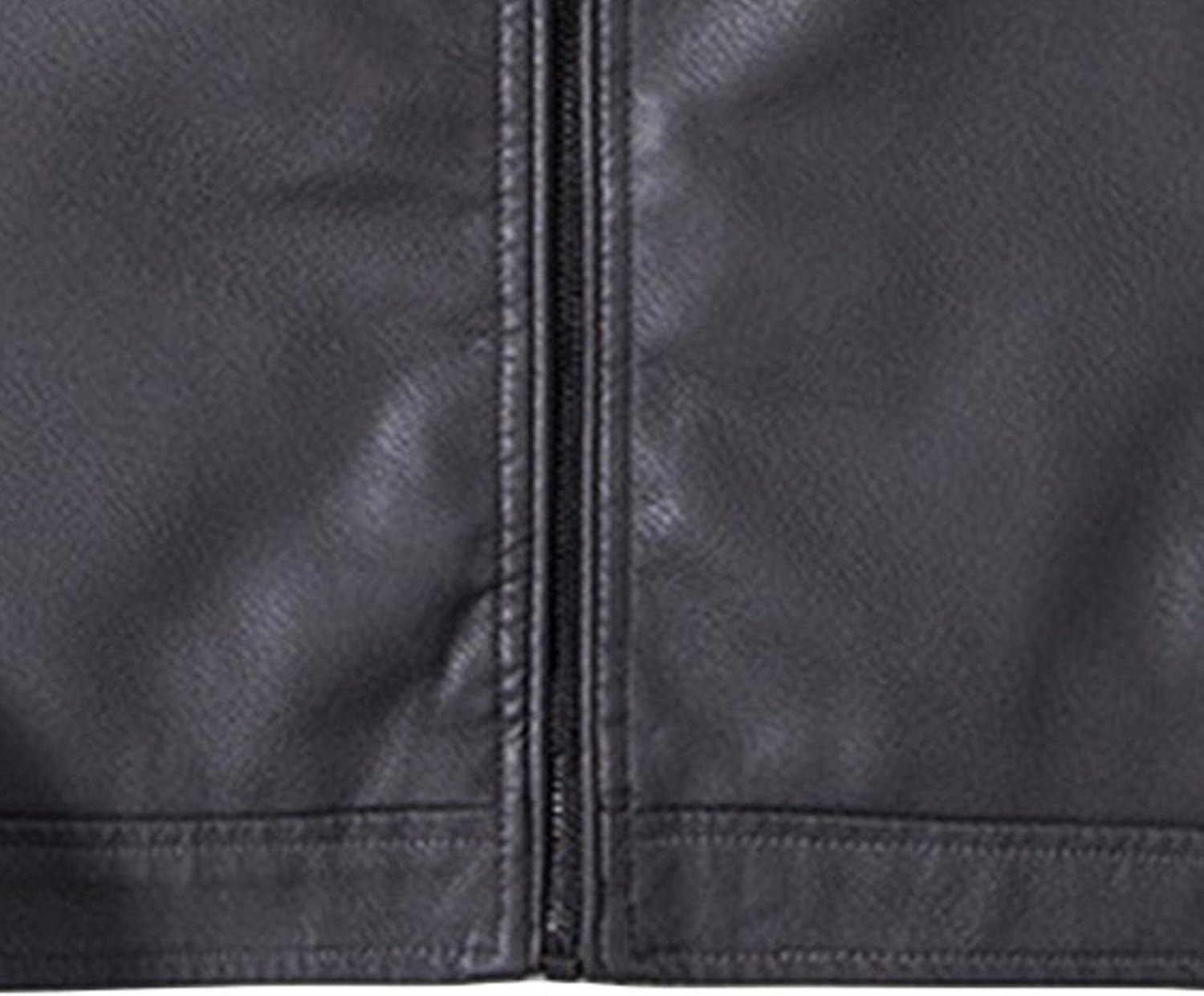 JEsilunmaMY Men's Casual Stand Collar Biker Coat Spring Fall Zip-Up Motorcycle Leather Jacket Lightweight Sport Bomber Coat
