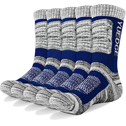 YUEDGE 5 Pares Hombres Senderismo Calcetines para Trekking Camping Ciclismo Tenis, Transpirable, Antideslizante, Anti-ampollas, Alto Rendimiento Cover