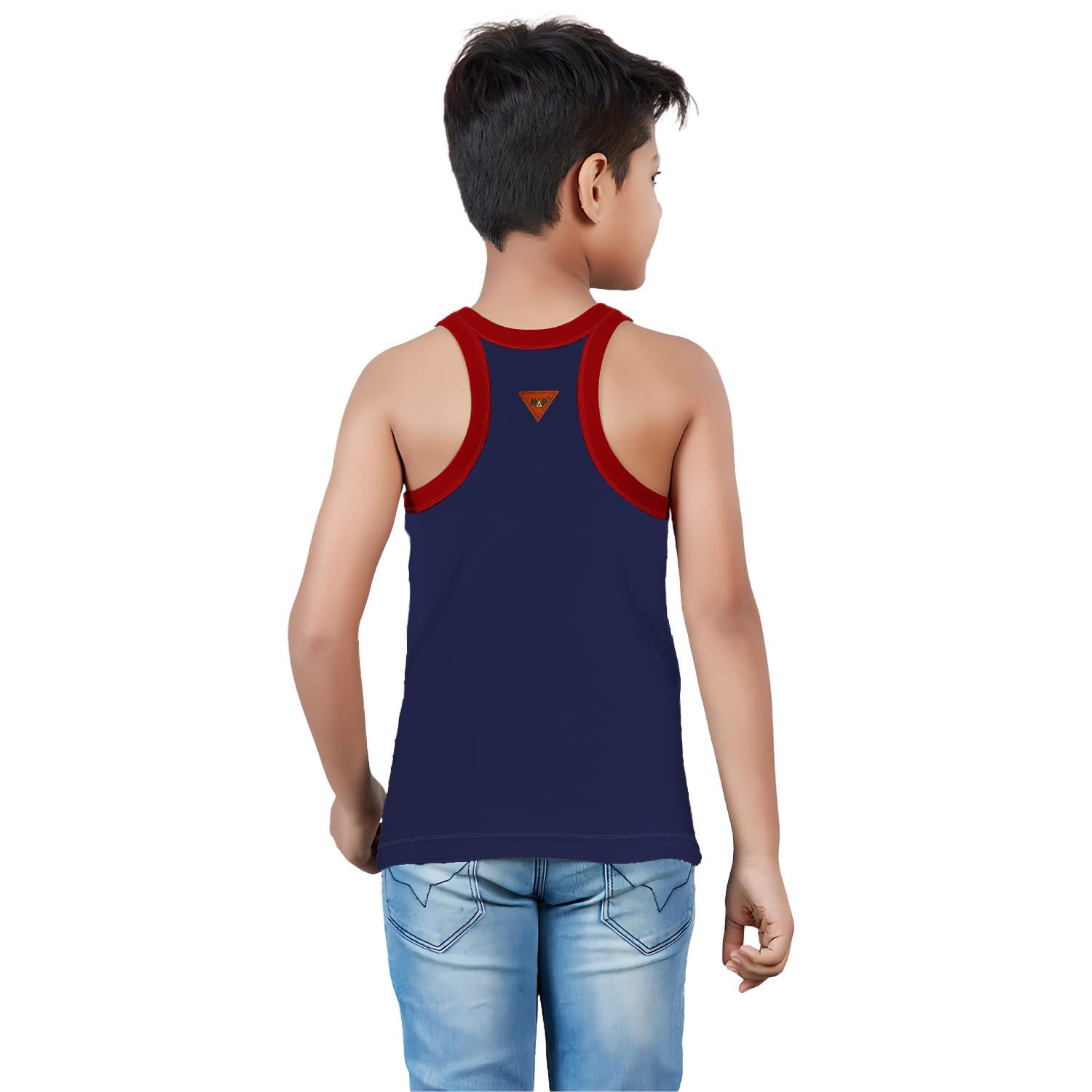 HAP Boys 100% Cotton Multicolor Rib Regular Fit Vest Pack (Pack Of 5)_Size 45 - Image 2 thumbnail