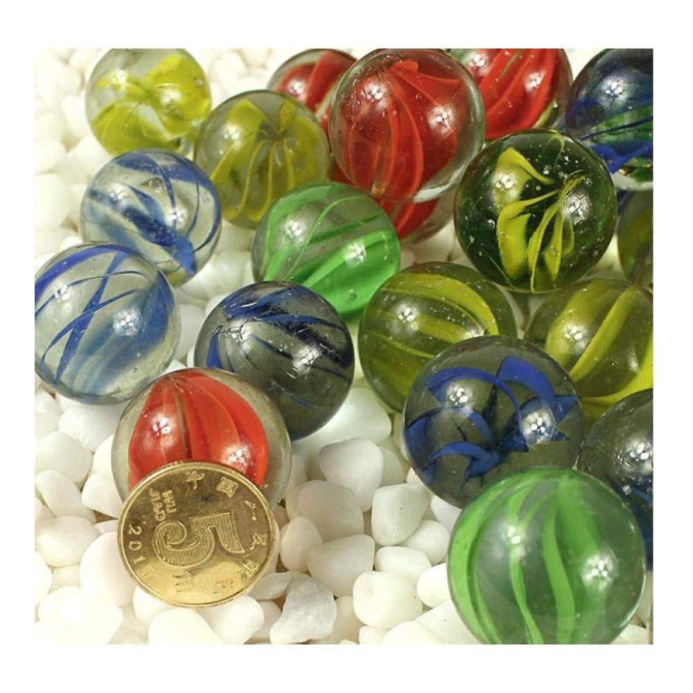 Bola de cristal de 14 mm, cuentas de vidrio especiales, canicas, cuentas para niños de siete colores-11mm 100 cápsulas