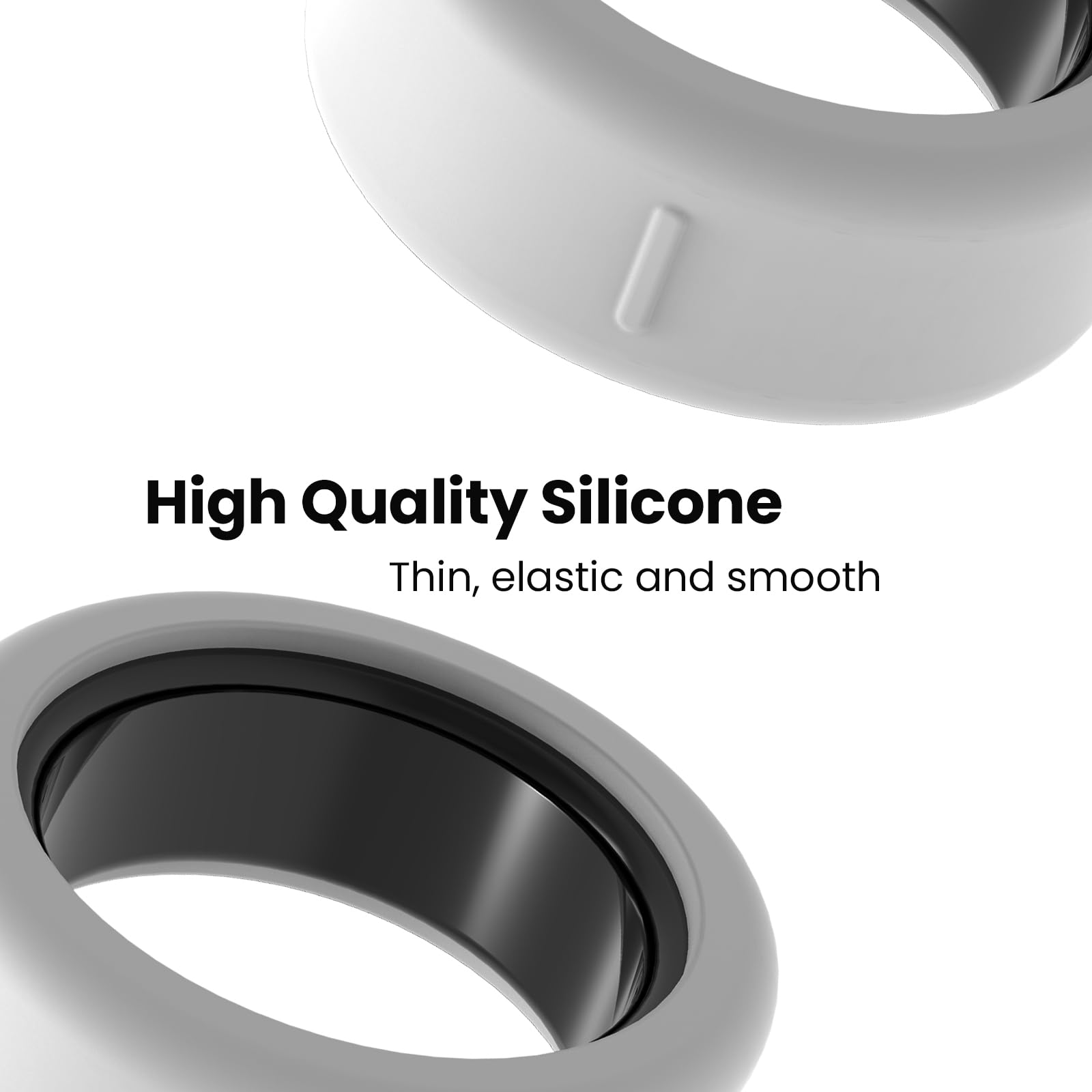 Chofit Soft Silicone Protector for Oura Ring Cover,Compatible with Oura Ring 4&Oura Gen3, 8PACKS Flexible Elastic Case for Women&Men (8PACKS, S(5/6/7/8/9))