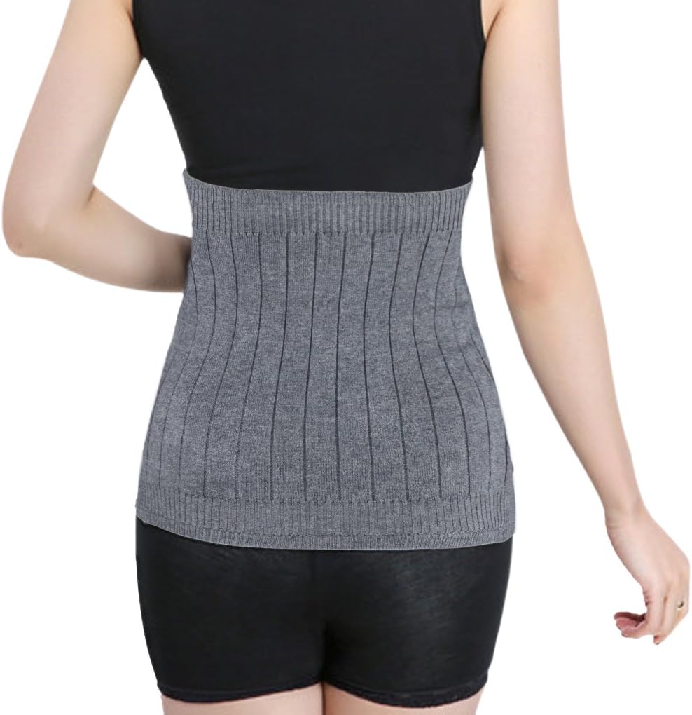 FakeFace Men Women Warm Cashmere Waist Warmer Kidney Binder Supports Thermal Waistband Stomach Back Warming Brace Band - Image 2