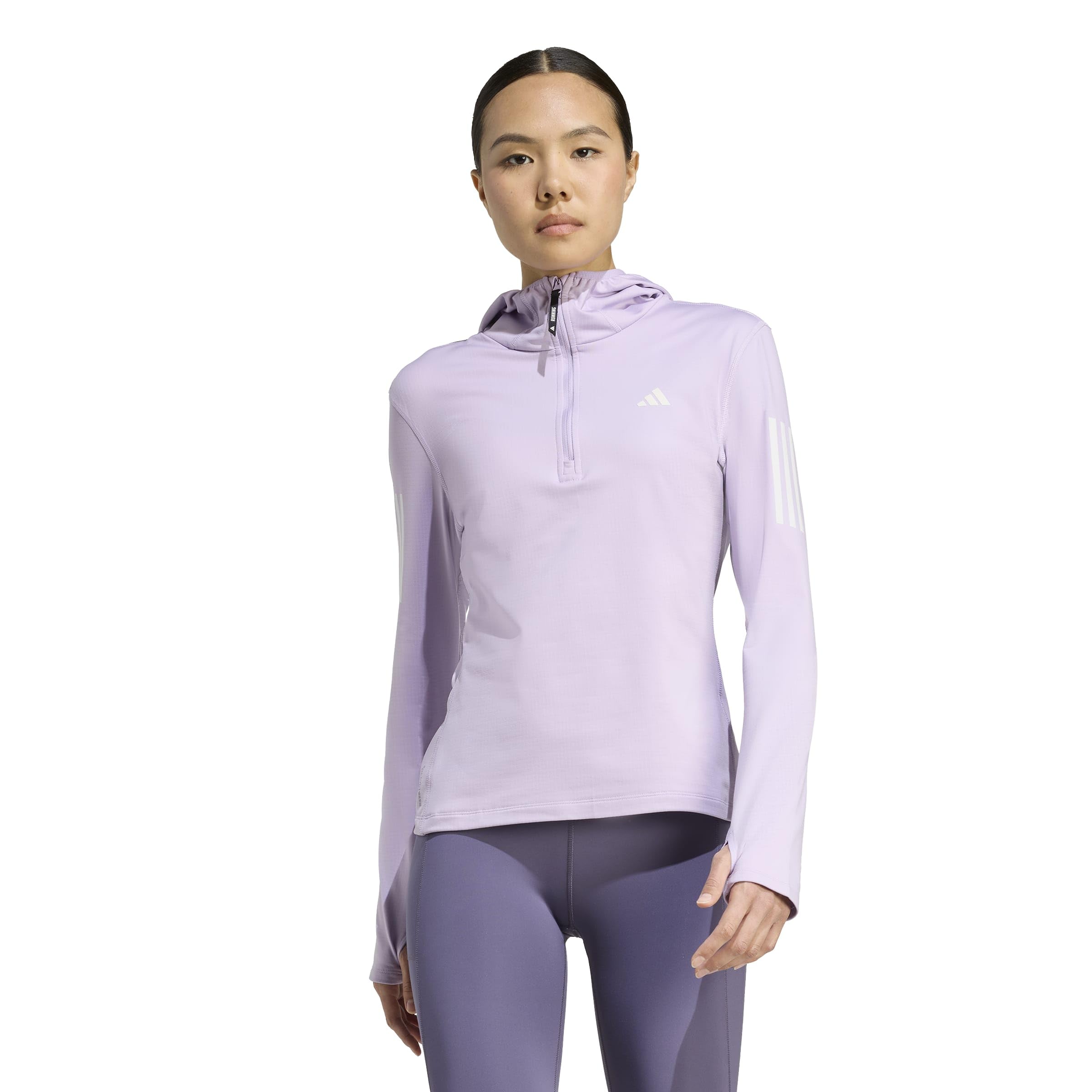 adidas Women's Own The Run Hoodie, Winterfest, Reißverschluss bis zur Brust