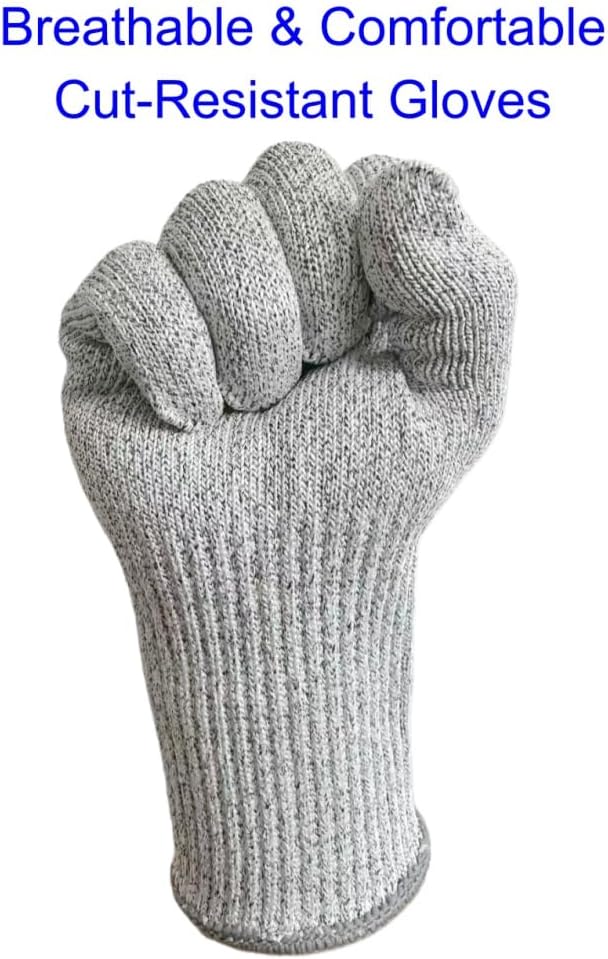 Qugzegx Cut Resistant Gloves Food Grade Level 5 Meat Cutting Glove for Chefs & Butchers — Perfect Mandoline Glove or Oyster Shucking Gloves or BBQ Gloves with Superior Comfort & Dexterity - Image 3