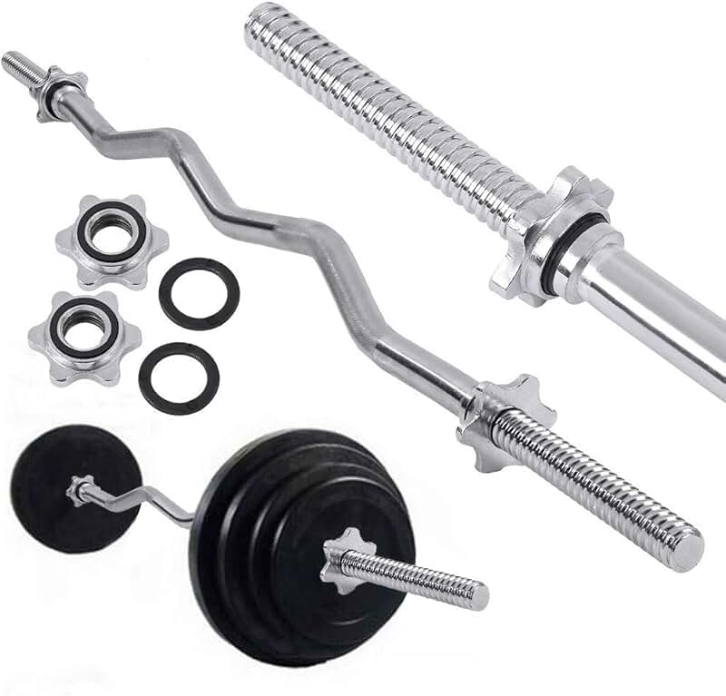 Amazon.co.uk curl bar and weights Sports & Outdoors