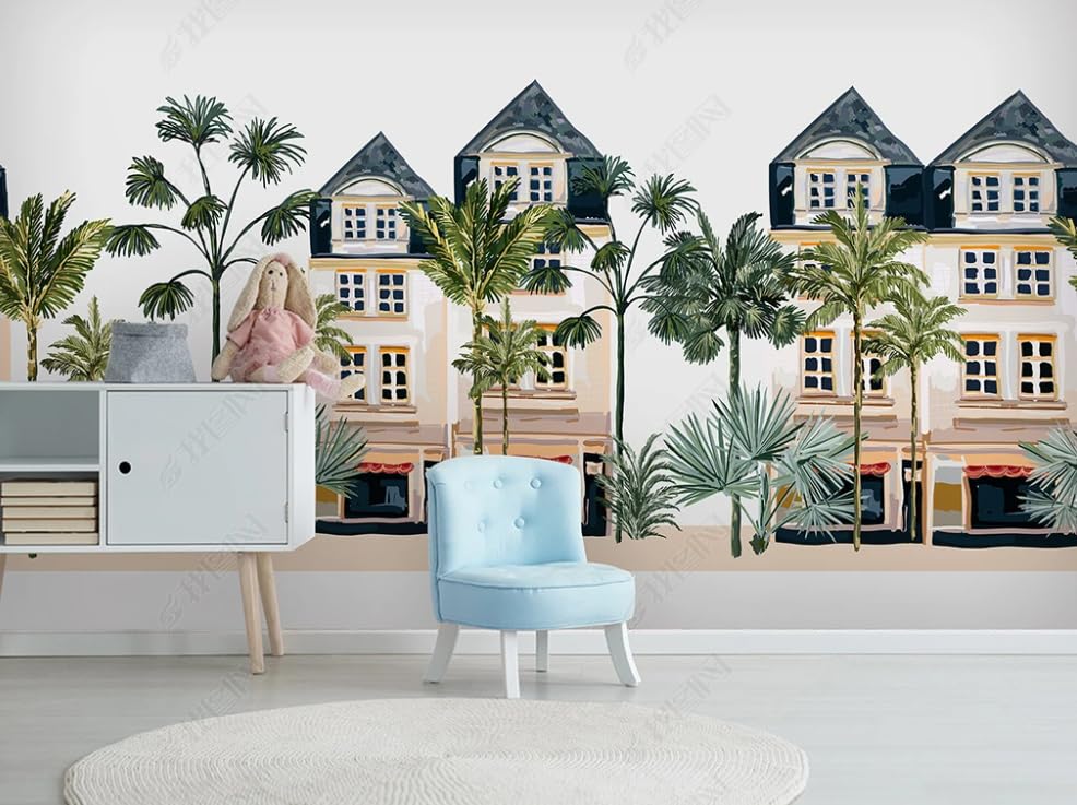 Papier peint intissé feuilles tropicales 350x256 cm pour grand poster mural de salon