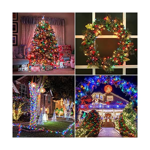 Mimigogo 50-count white christmas lights with green wire,mini string lights for holiday decorations, christmas tree lights, holiday party, wedding, xmas, home, indoor & outdoor use (13ft long) - image 8
