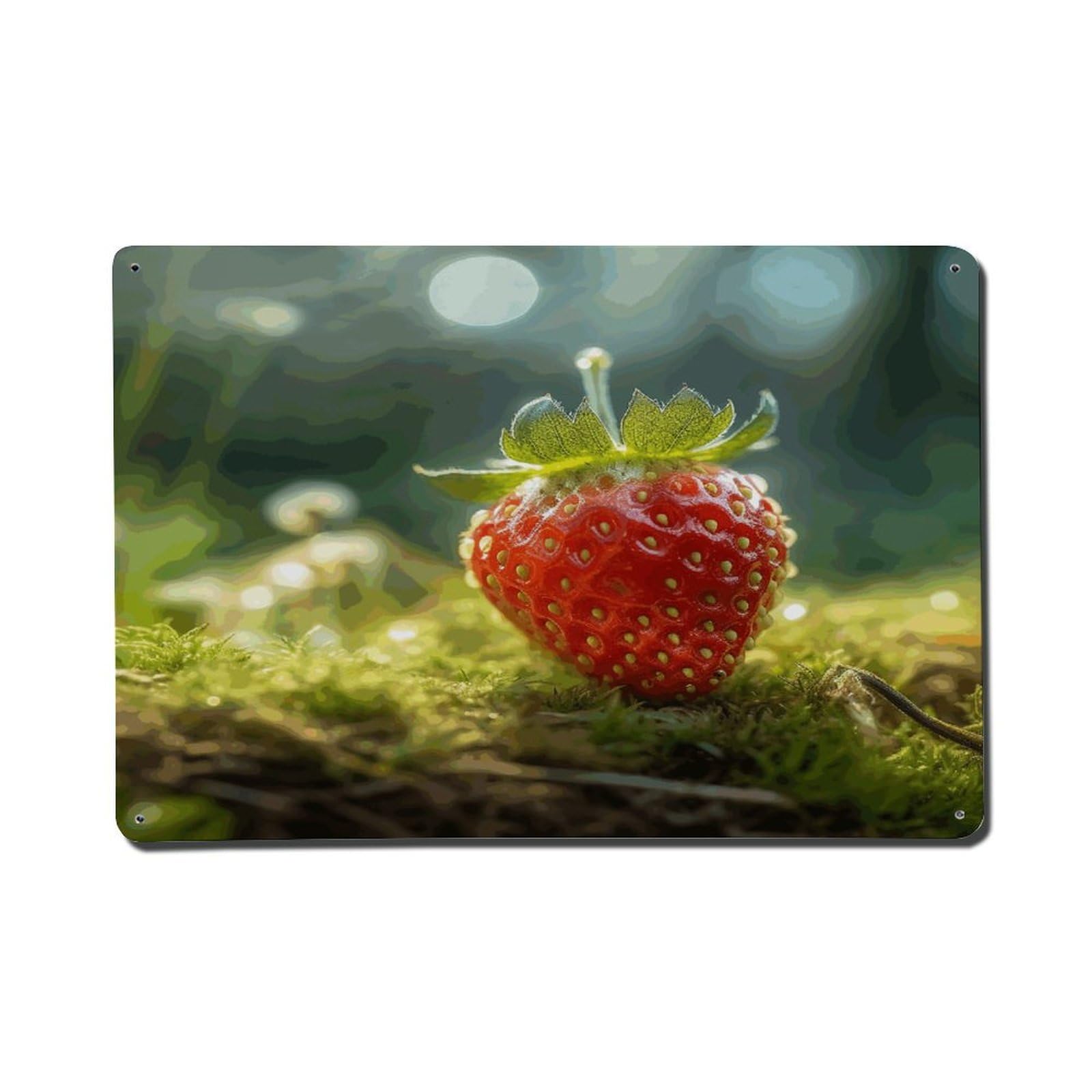 Adfgyerh Style Strawberries On The Ground Metal Signs Funny, Aluminum Tin Sign Indoor Outdoor Decor, Vintage Signs For Home Office Kitchen Bar Cafe Garden Farmhouse Wall Decor